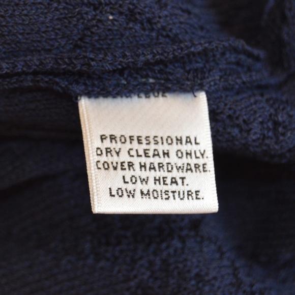 St. John Collection Navy Lacey Knit Enameled Buttons Cardigan - Picture 11 of 12